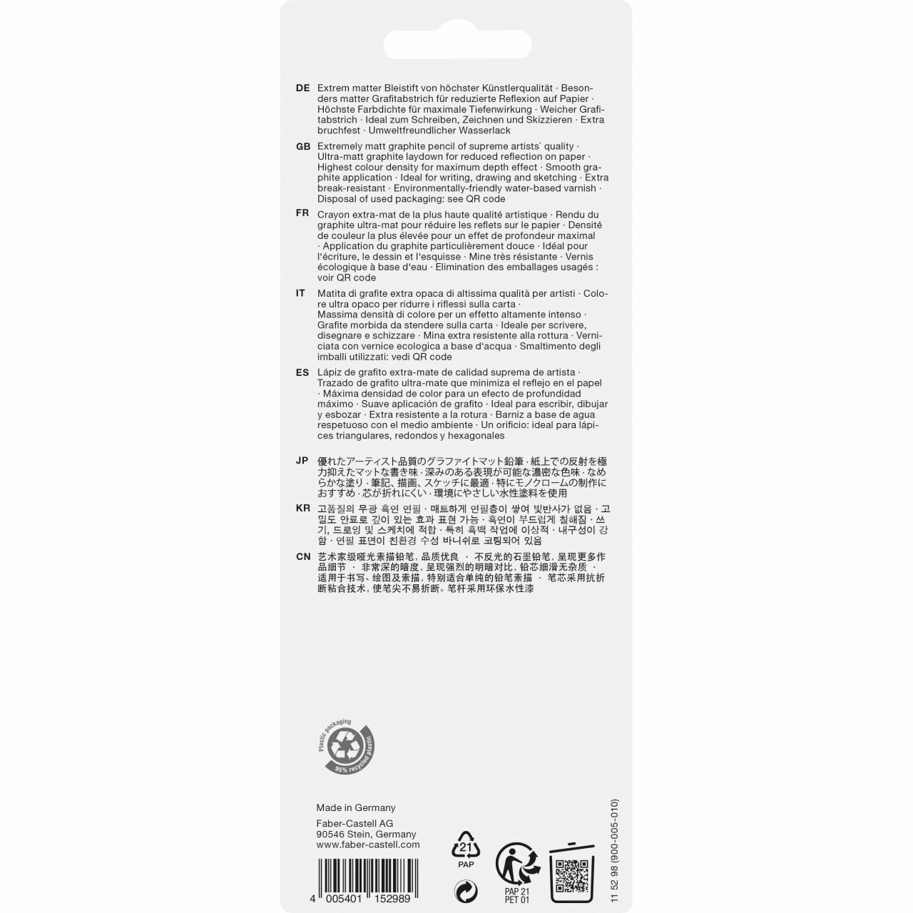 EAN 4005401152989 - Faber-Castell 115298 lápiz de grafito Multi 4 pieza(s) imagen 2
