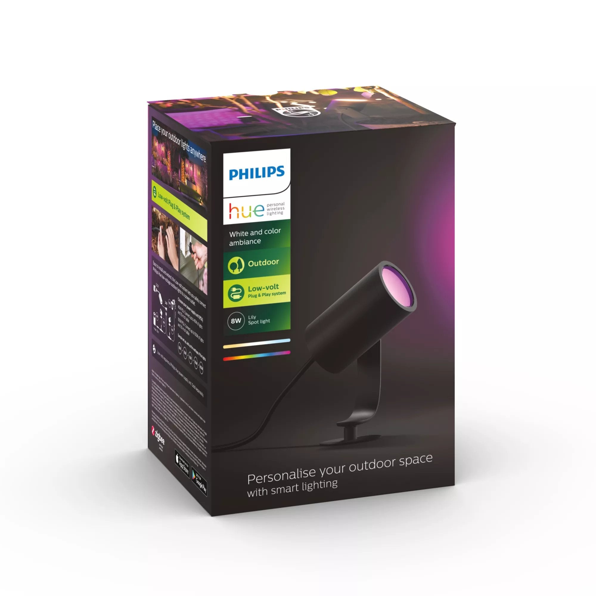 Philips Hue White And Color Ambiance Foco Led 8 W 16 Millones De Colores2200-6500 Knegro, Cromo Mate