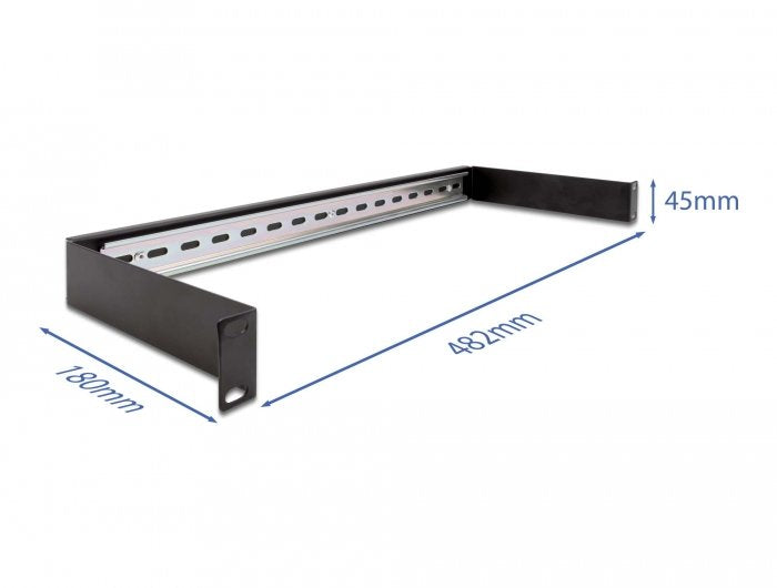 Delock Panel De Riel Din 19" 1u Negro