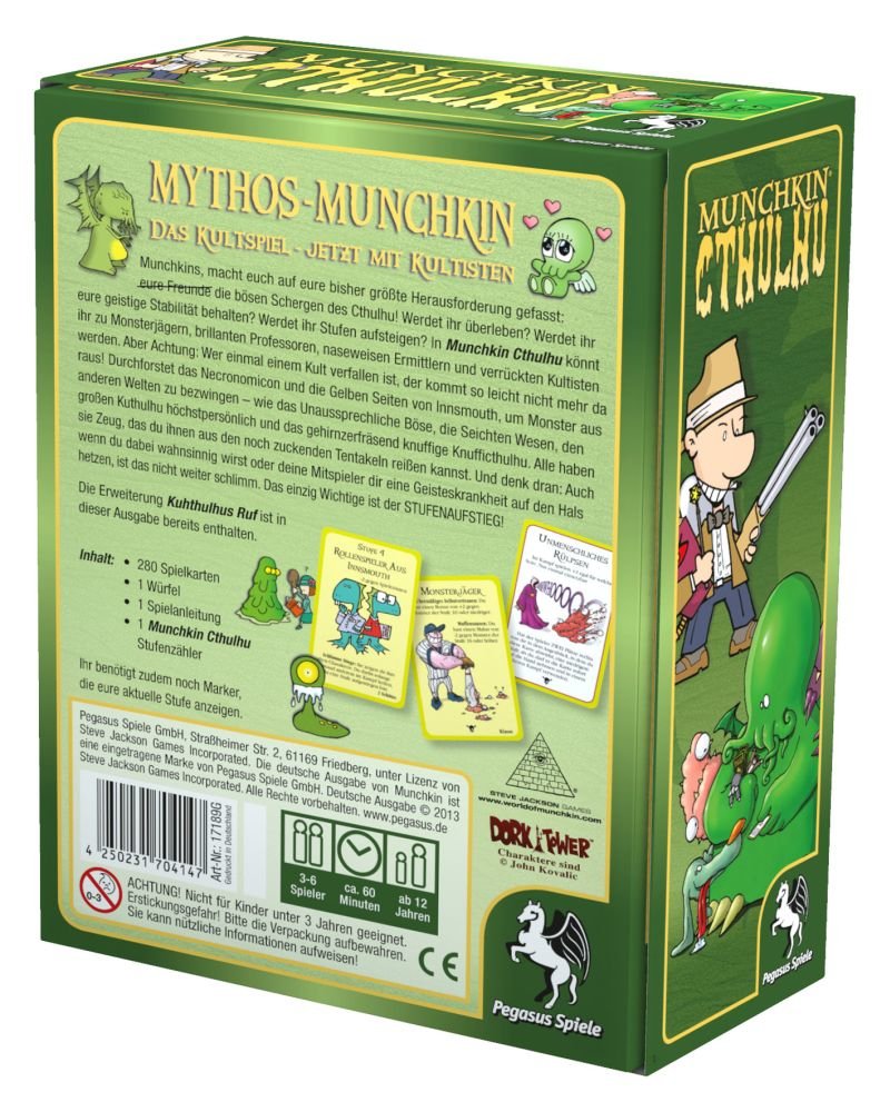 Pegasus Munchkin Cthulhu 1+2, Juego Base De Cartas Que Incluye 1 Expansión 17189g