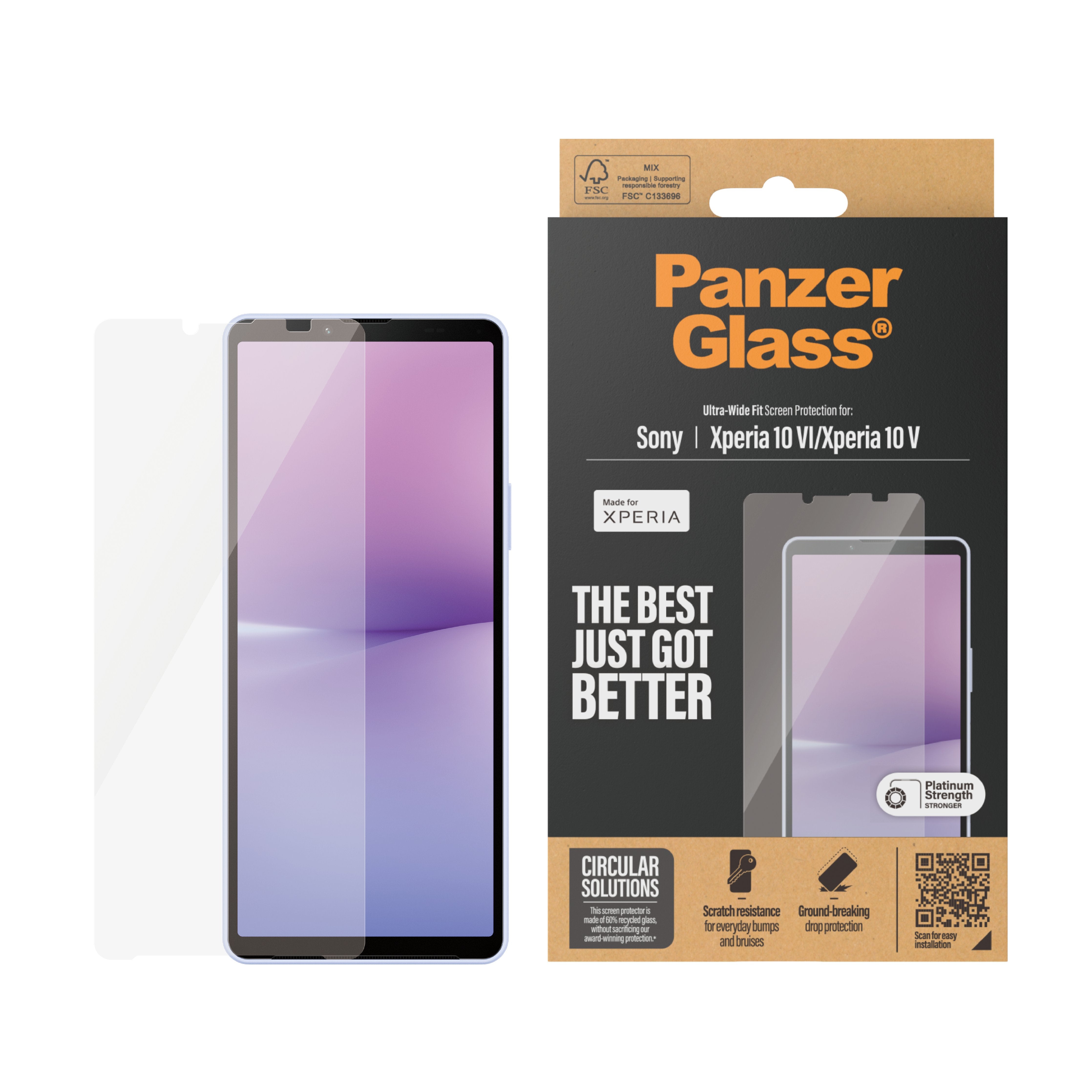 EAN 5715685000355 - PanzerGlass ® Screen Protector Sony Xperia 10 VI | 10 V | Ultra-Wide Fit Protector de pantalla 1 pieza(s) imagen 2