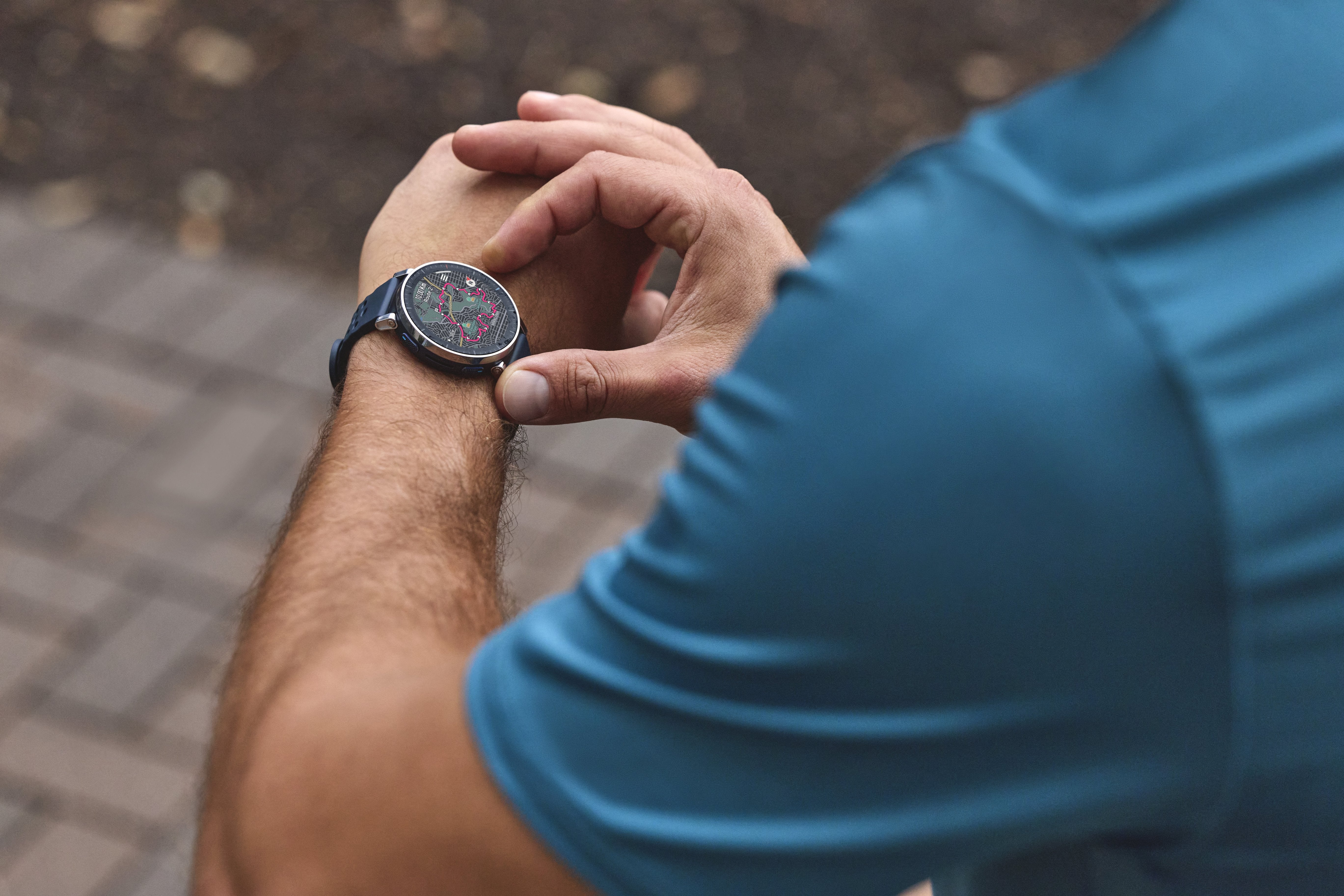 Smartwatch Amazfit Active 3 Premium Dark Azul Hyrox-Modus