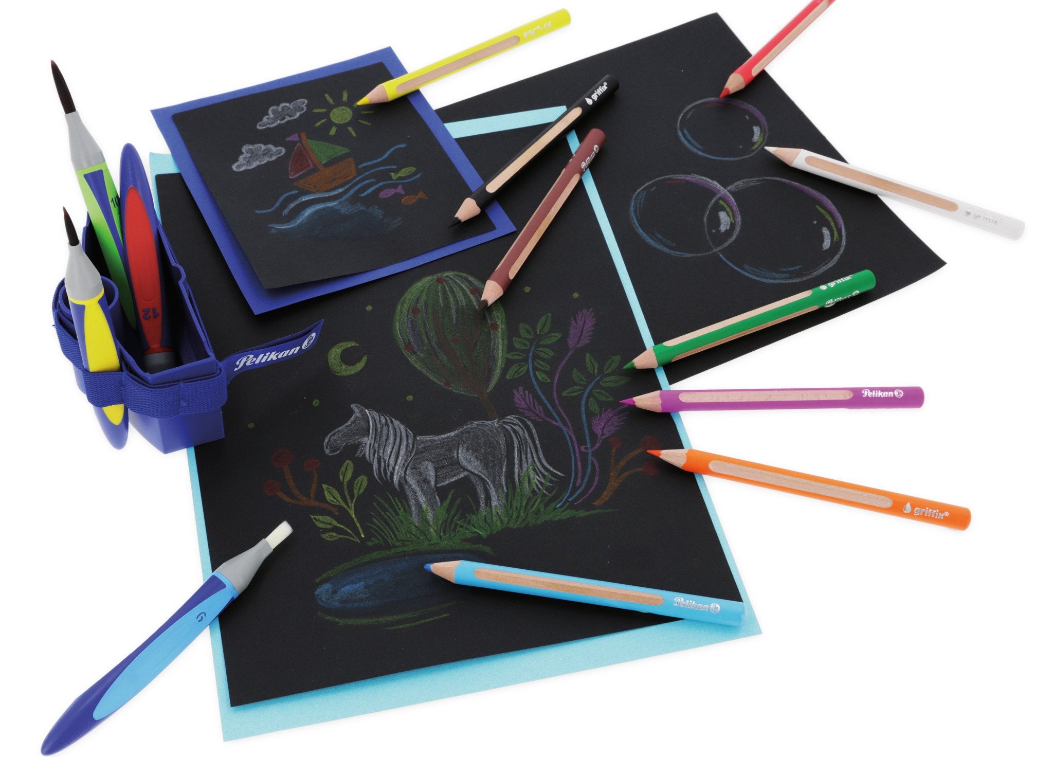 EAN 4012700700858 - Pelikan 700856 lápiz de color Negro, Azul, Marrón, Verde, Naranja, Rosa, Rojo, Blanco, Amarillo 9 pieza(s imagen 11