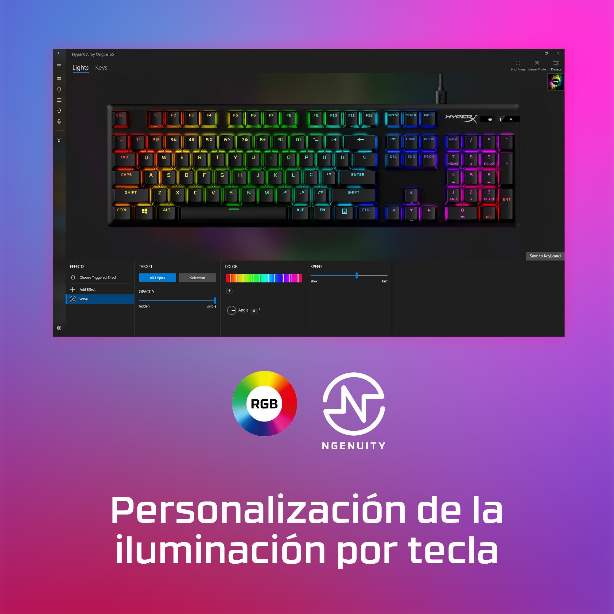 EAN 196337969742 - HyperX Alloy Origins PBT HX Aqua Gaming Keyboard teclado Juego USB Negro imagen 5