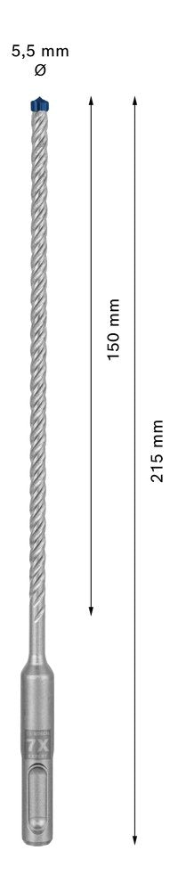 Bosch Powertools Expert Broca Sds-Plus-7x, Ø 5,5mm (Arbeitslänge 150mm) 2608900067