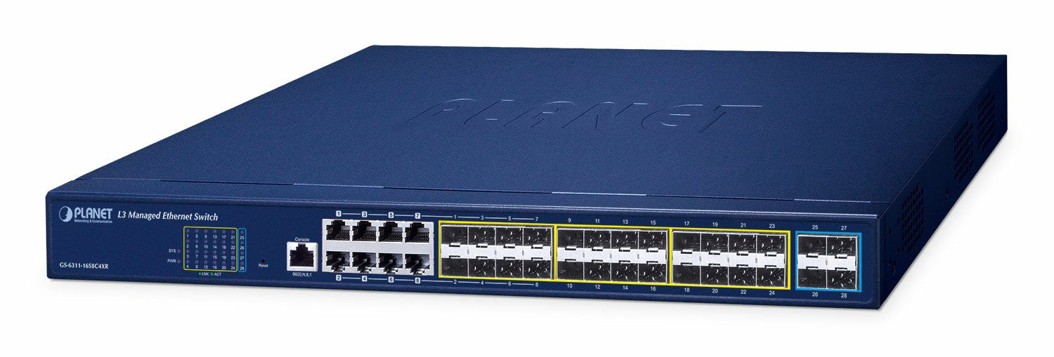 EAN 4711605287296 - PLANET GS-6311-16S8C4XR switch Gestionado L3 Gigabit Ethernet (10/100/1000) imagen 1