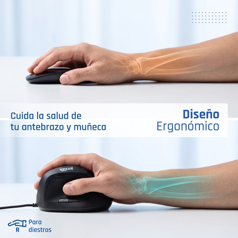EAN 8435364318386 - iggual IGG318386 ratón Oficina Mano derecha USB tipo A Óptico 2400 DPI imagen 4
