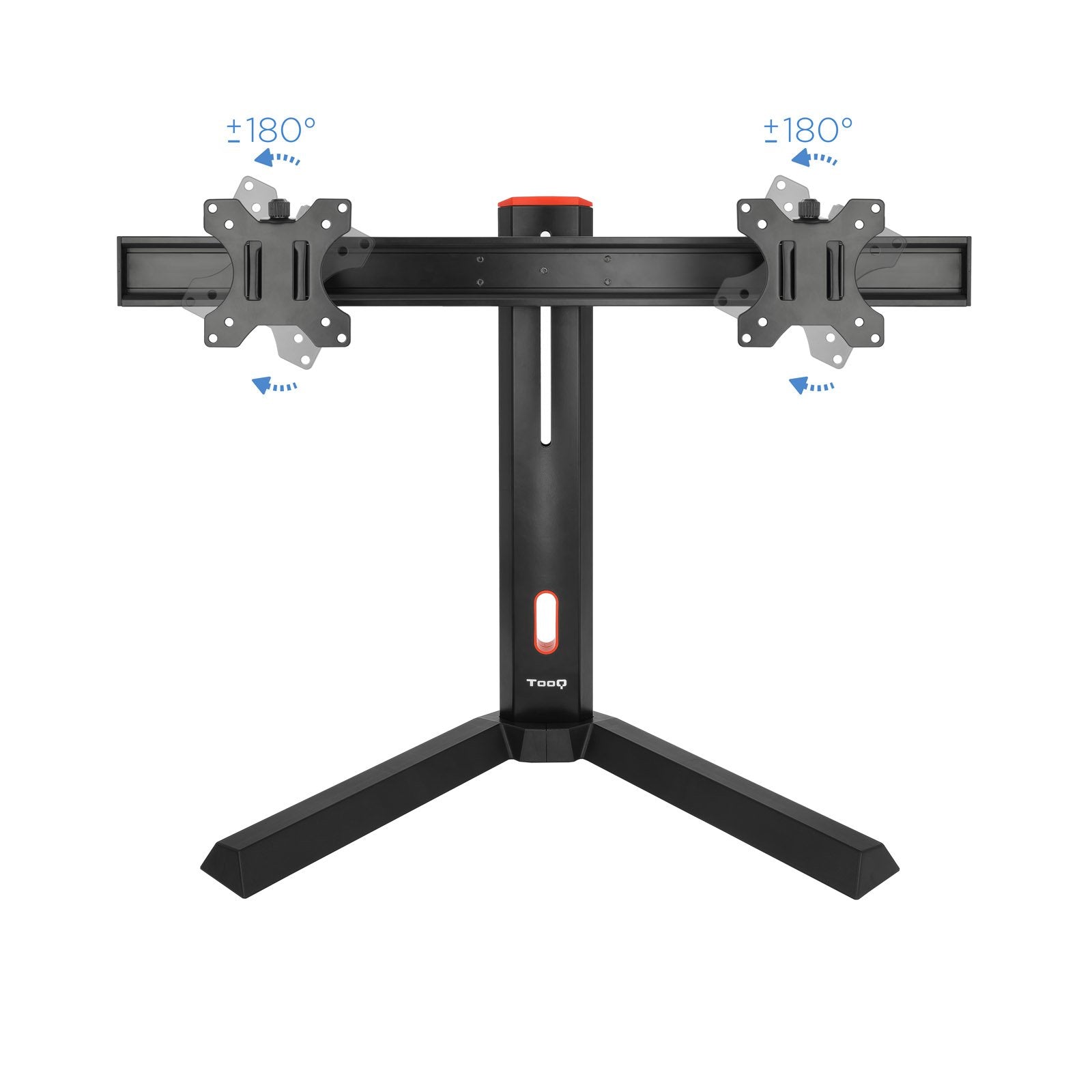 Tooq Soporte De Mesa Gaming Para 2 Monitores De 17"-27" - Soporte Para Auriculares - Gestion De Cables - Peso Max 7kg X