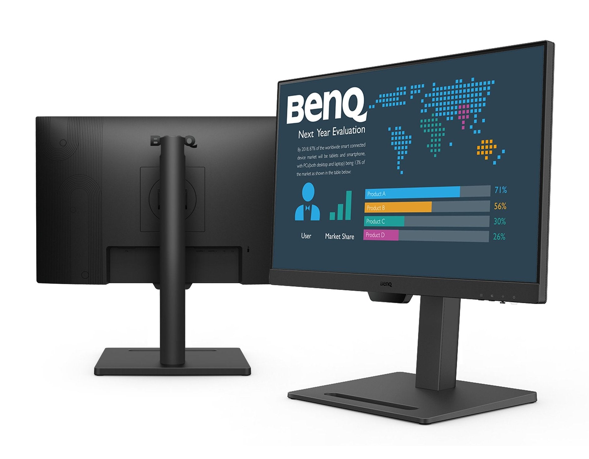 Monitor Benq Bl2490t Negocios Led 23.8" 1920 X 1080 Full Hd (1080p) @ 100 Hz Ips 250 Cd/M² 1300:1 5 Ms 2xhdmi Displayport Altavoces