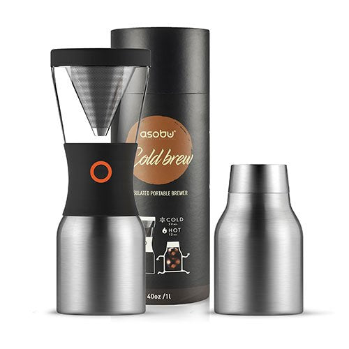 Cafetera De Goteo Asobu Cold Brew Plateada