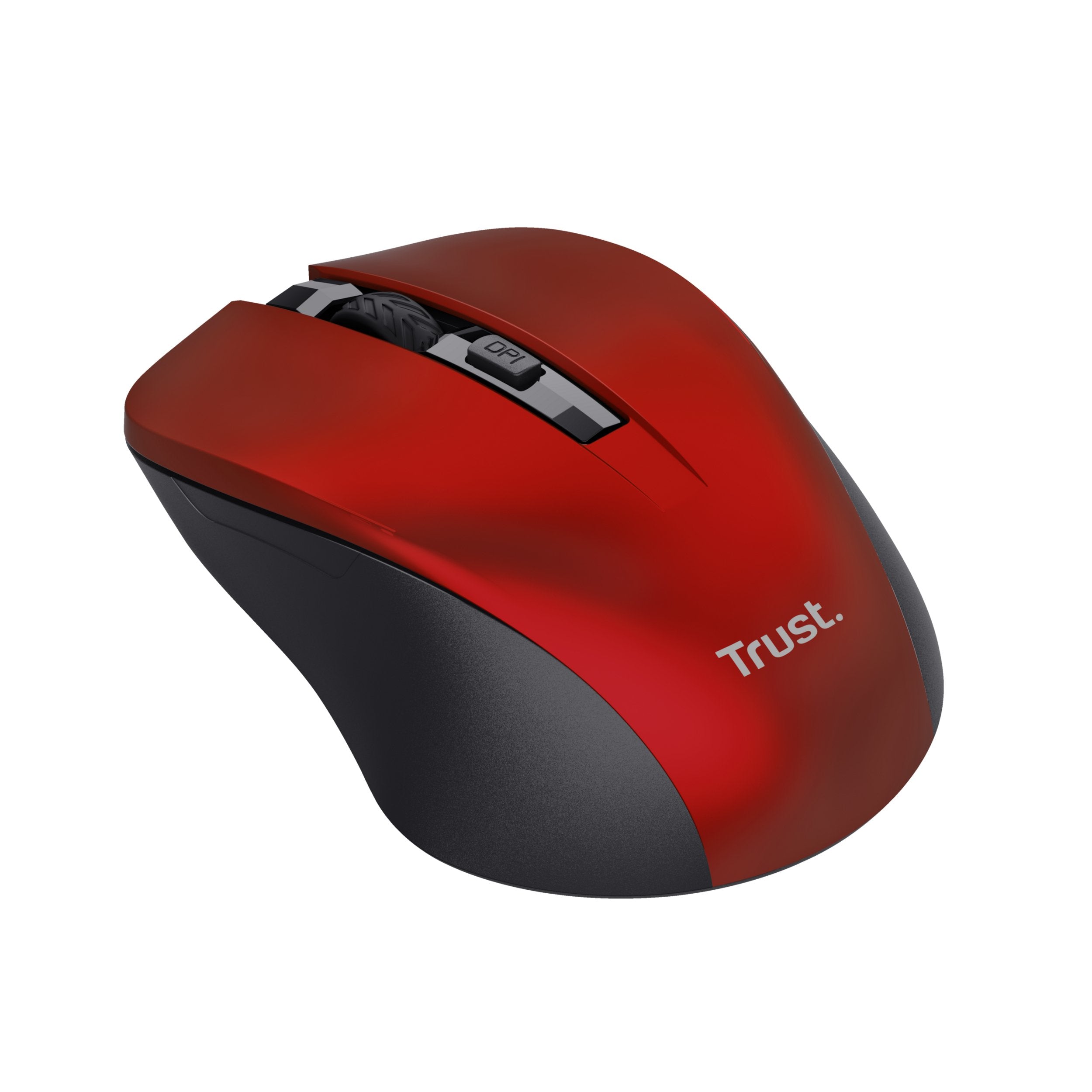 Ratón Inalambrico Trust Mydo Silent Red Alcance 10m Ambidiestro Microusb 21871