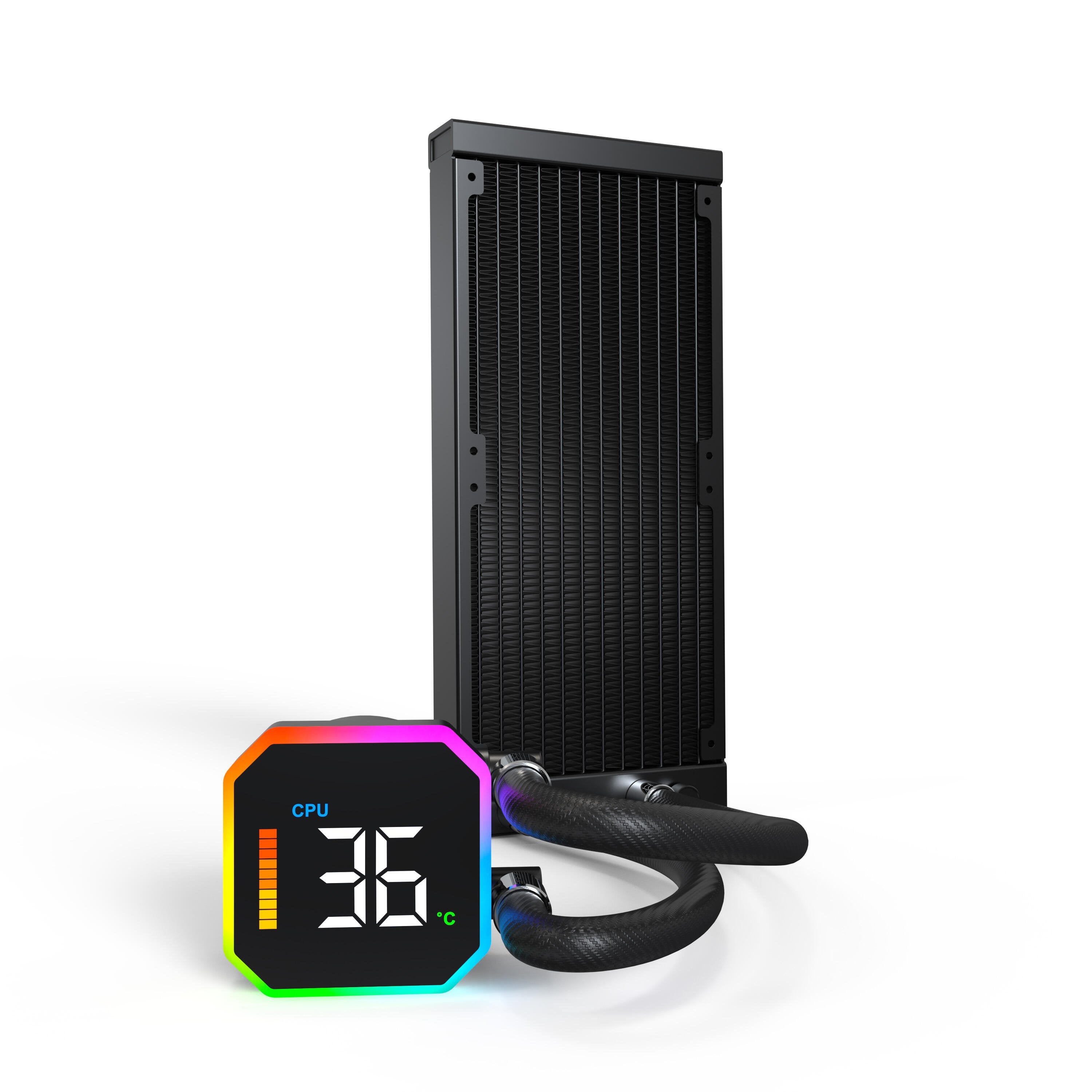 EAN 4710562742794 - Montech HyperFlow Digital 240 Procesador Sistema de refrigeración líquida todo en uno 12 cm Negro 1 pieza imagen 2