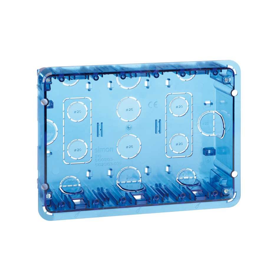 Caja 500 Cima Pared Empotrar 3 Elementos Dobles