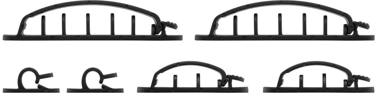 Goobay 70684 Organizador De Cables Clip Para Cable Escritorio/Pared Negro 6 Pieza(S)