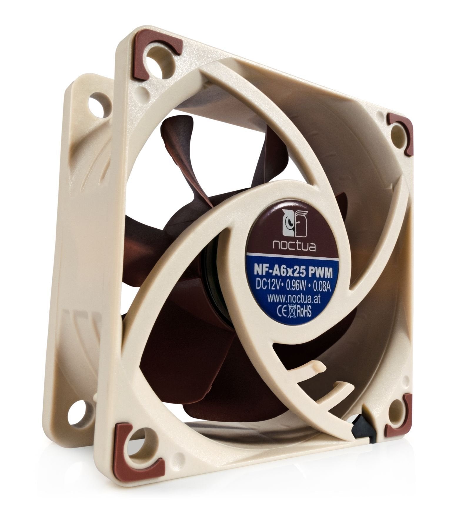 EAN 9010018100044 - Noctua NF-A6x25 PWM Carcasa del ordenador Ventilador 6 cm Beige, Marrón imagen 2