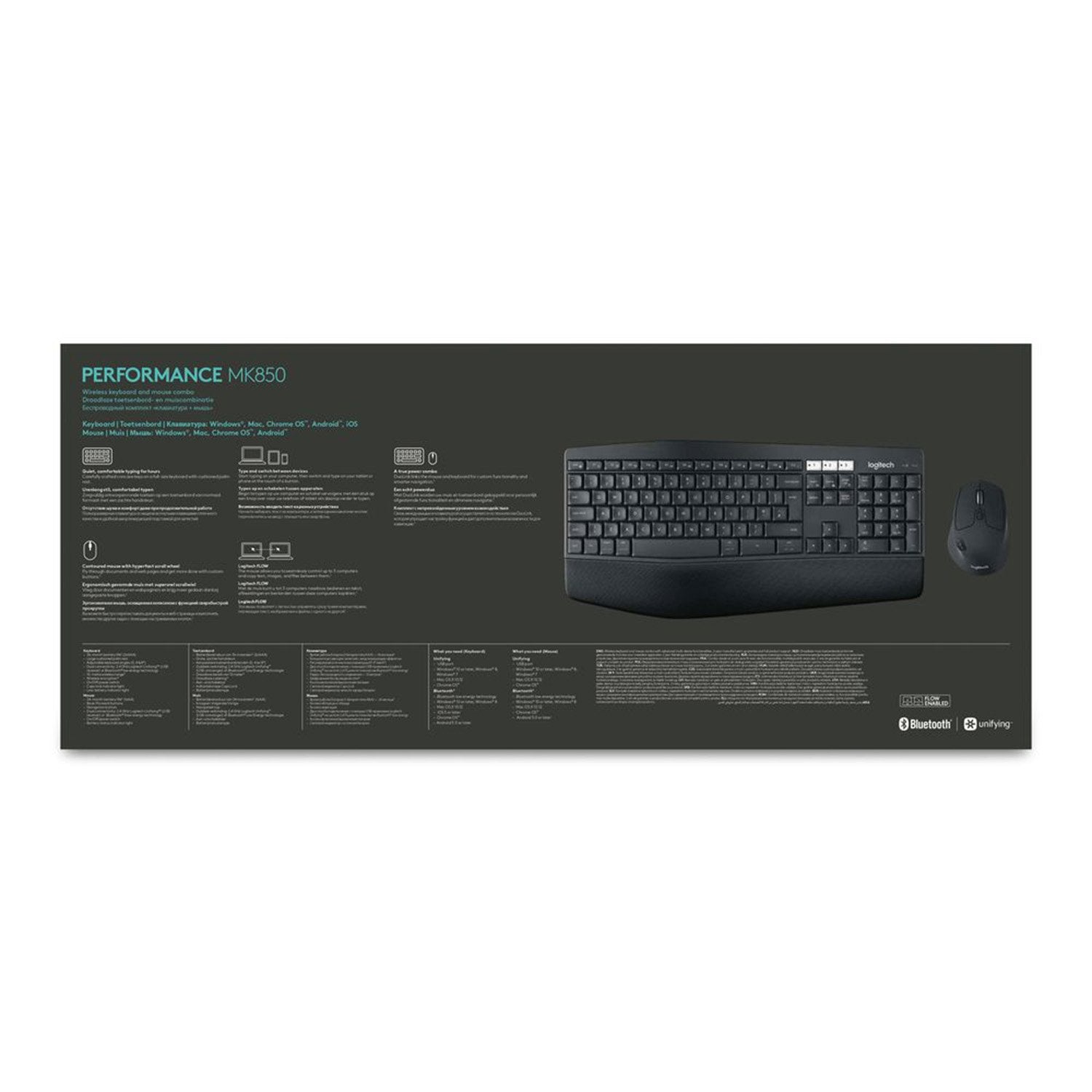 EAN 5099206066861 - Logitech 920-008225 teclado Ratón incluido Universal RF Wireless + Bluetooth AZERTY Belga Negro imagen 23