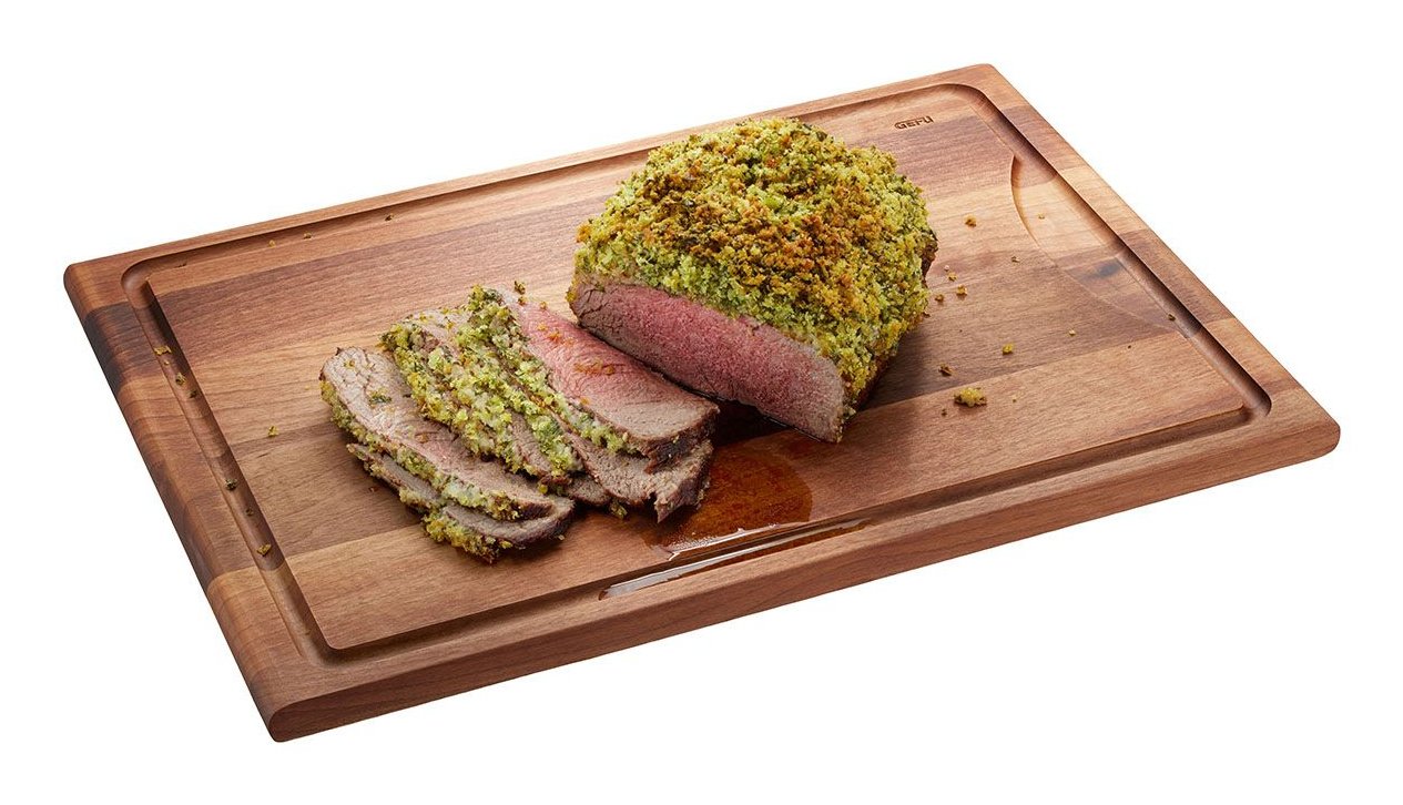 Gefu Enno Schneidebrett Gross Mit Saftrille, Walnussholz