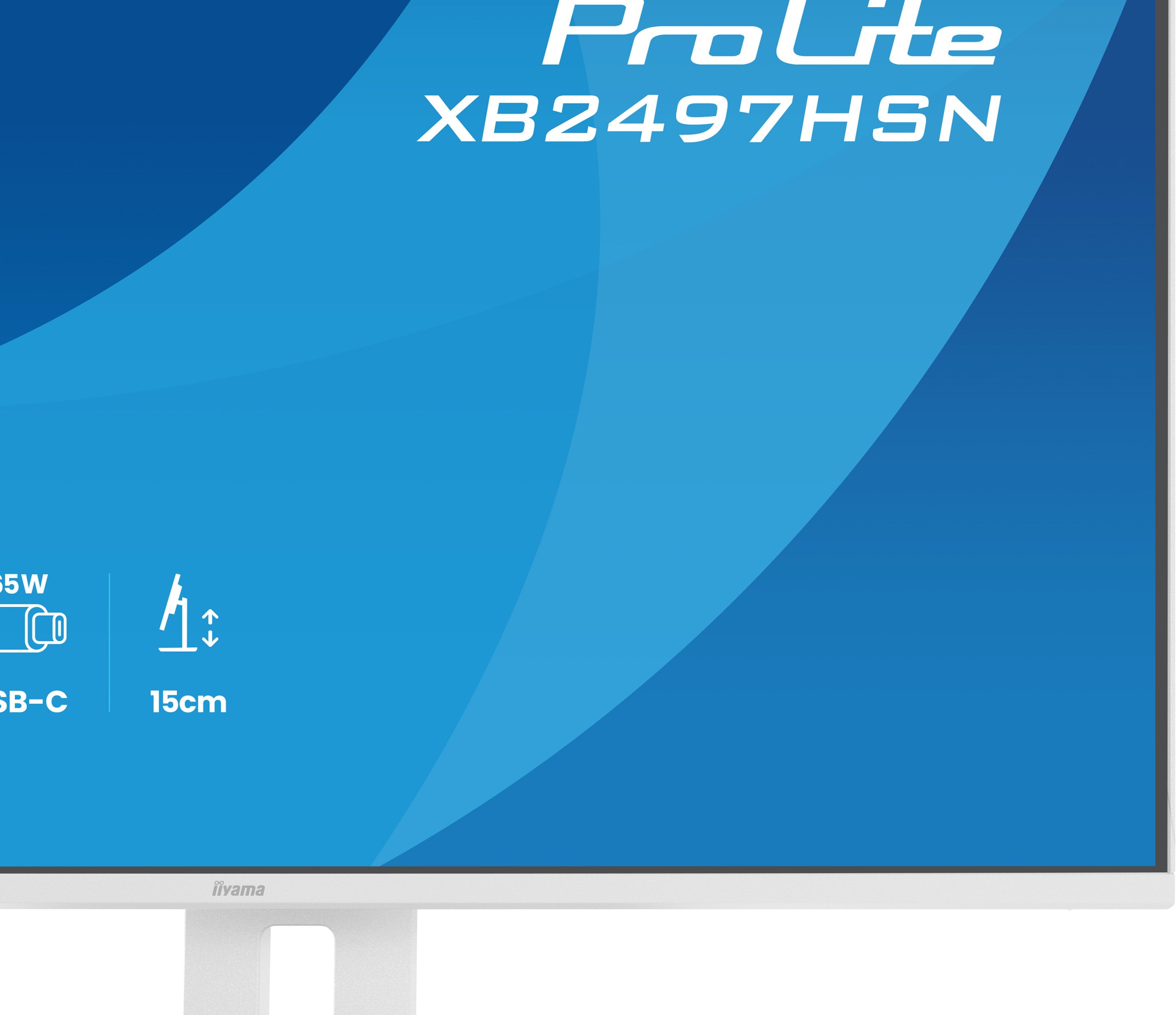 Iiyama Xb2497hsn-W1 (Prolite) - 23.8p Ips Fhd - 1ms - 350cd/Mâ² - Hdmi-Dp Usb-C.Dock - Hub Usb - 2x2w - Ajustable- Blanco