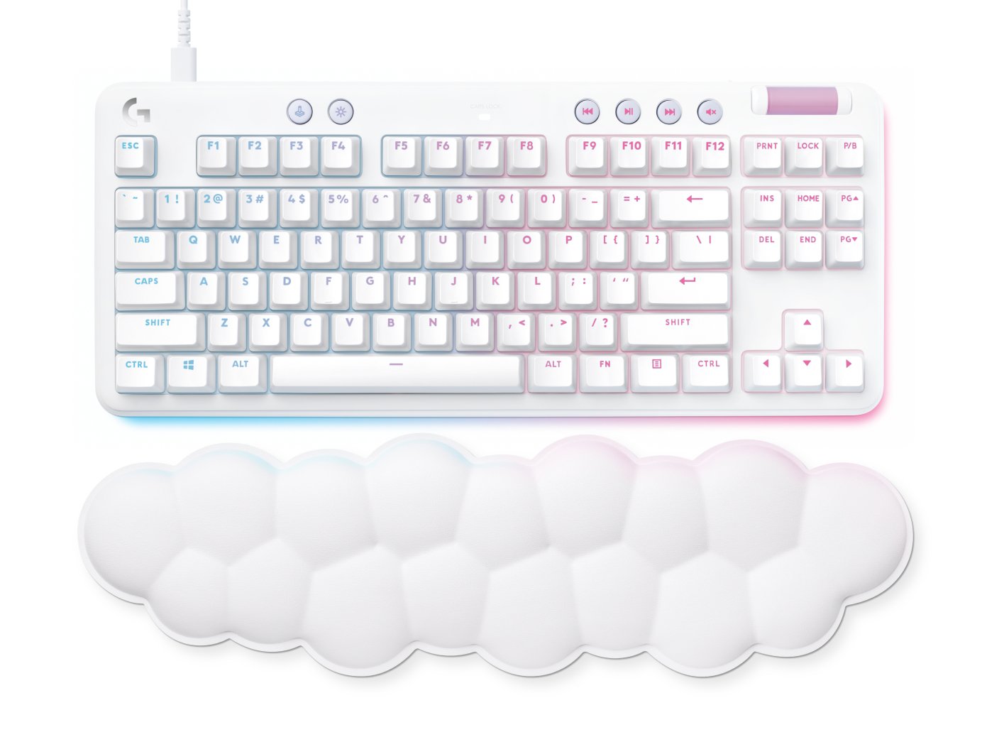 Teclado Ingles Logitech G G713 Usb Qwerty Internacional De Ee.Uu. Blanco