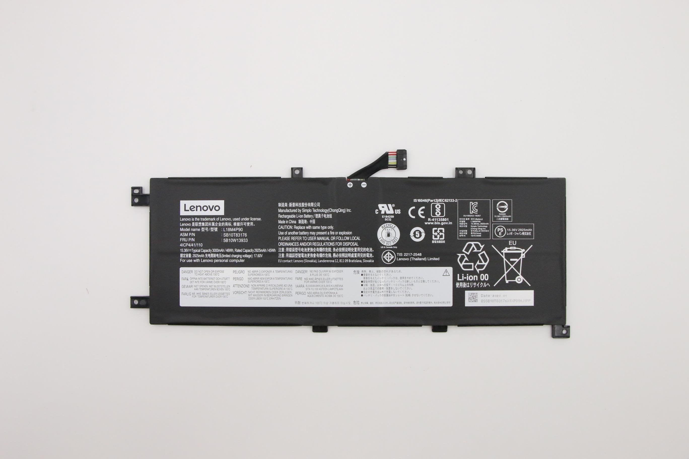 EAN 5704174593027 - Lenovo 5B10W13933 refacción para laptop Batería imagen 1