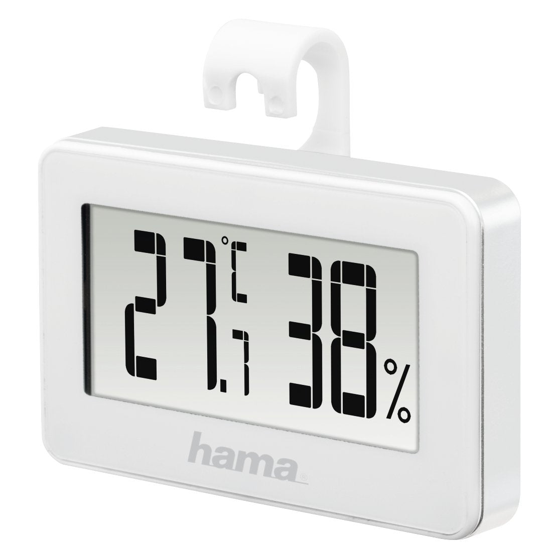 Hama Medidor De Temperatura Y Humedad Para Interior - Pantalla Digital - Memoria De Datos - Permite Colgar En Pared -