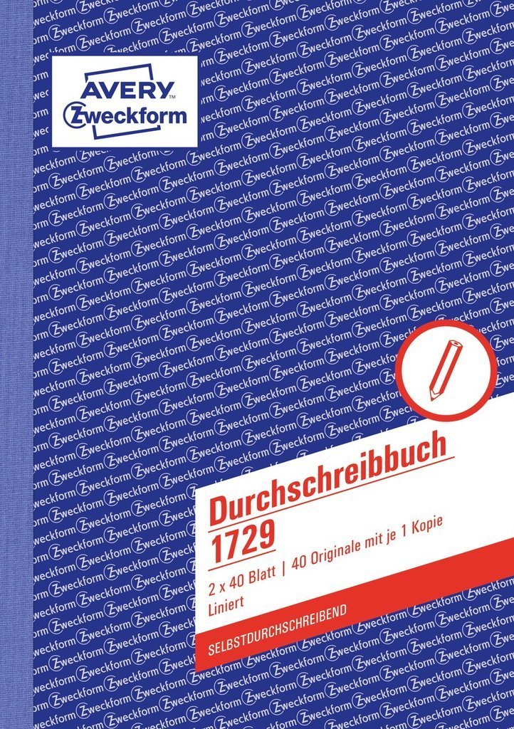 Avery Zweckform Durchschreibebuch - 40 Hoja - A5 (148 X 210 Mm)