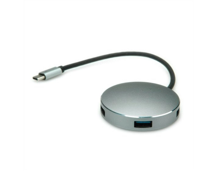 Roline Usb 3.2 Gen 1 Hub, Rund, 4fach, Typ C Anschlusscable