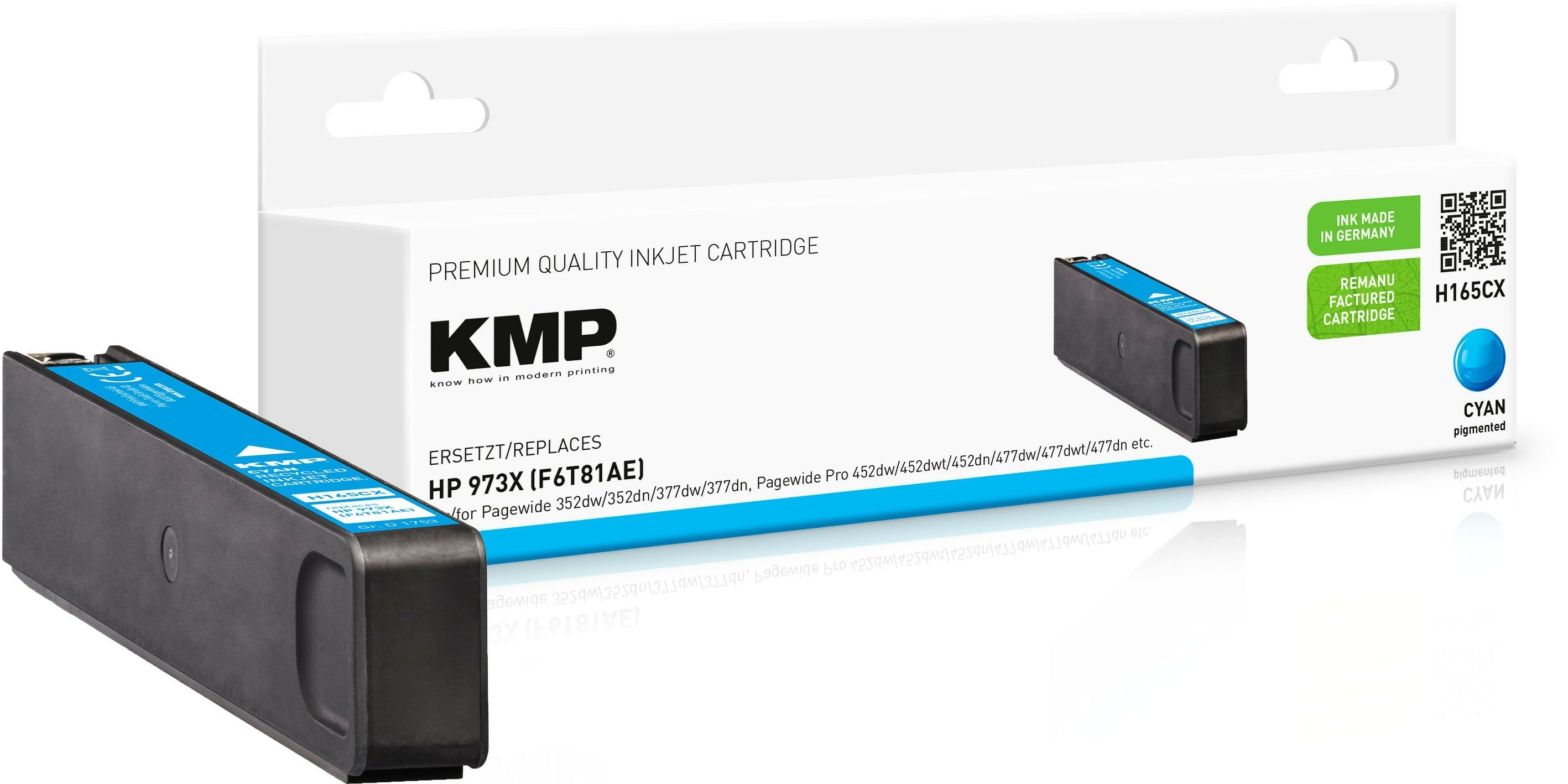 Kmp Cartucho Hp 973x F6t81ae Cyan 7000 S. Hybrid-Chip Refilled