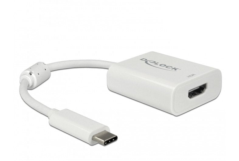 Adaptador Usb Delock, Conector Usb-C> Hdmi Socket White, 10 Cm, 4k 60hz, Con Función Hdr 63937