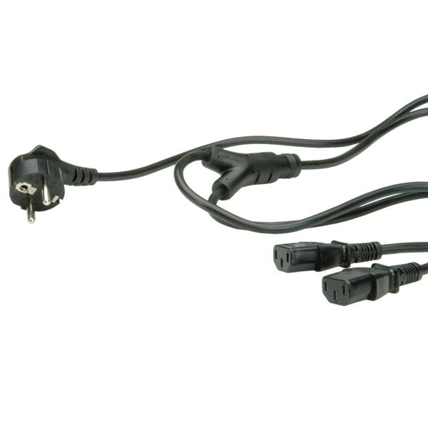Value Y-Netzanschlusscable Schwarz 2m