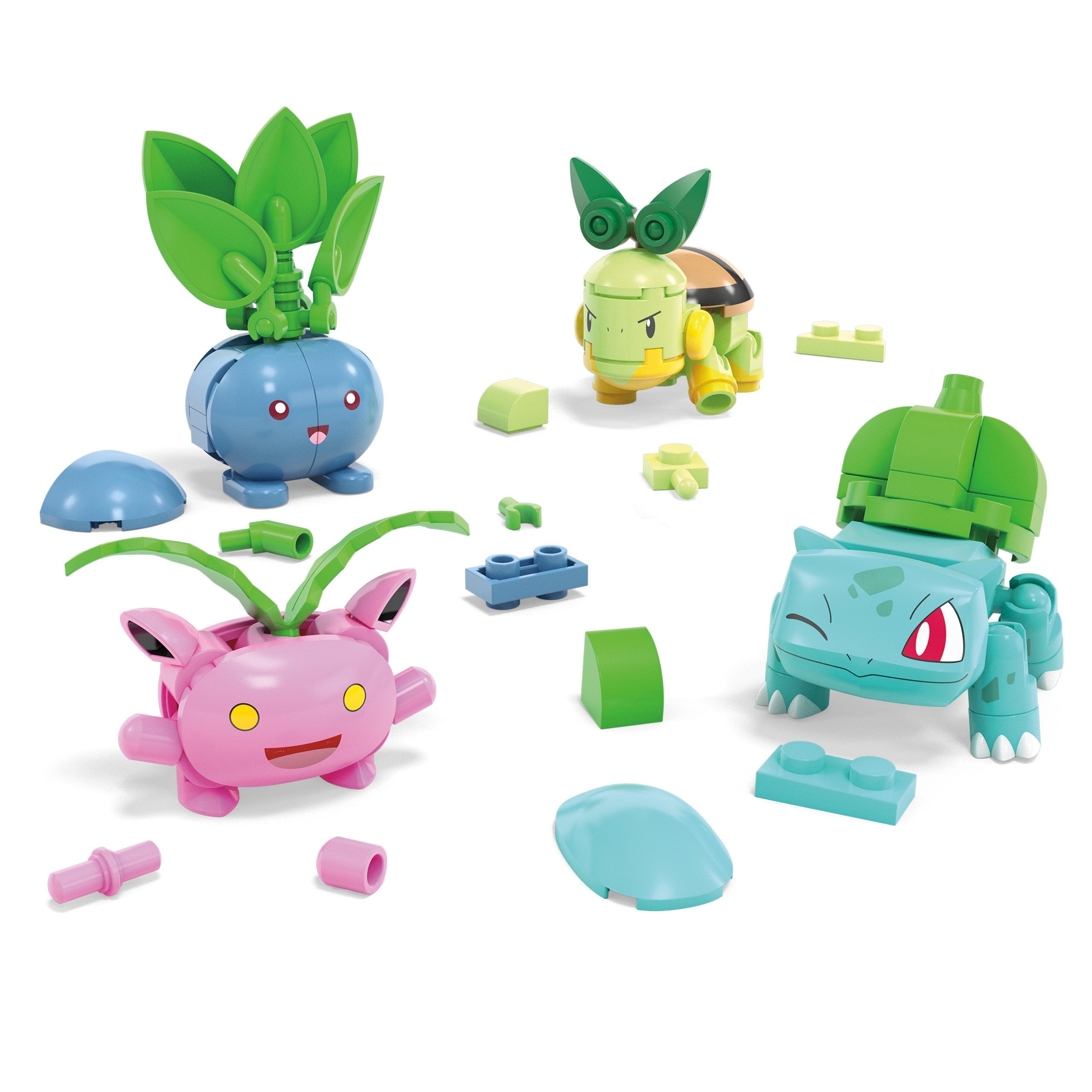 Mattel Pokémon 4 Conjuntos De Pokémon Tipo Planta Hwr77
