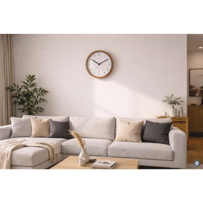 Maul Maulgrain - Reloj De Pared Redondo (30 Cm, Marco De Plástico, Analógico, Silencioso, Sin Pilas)