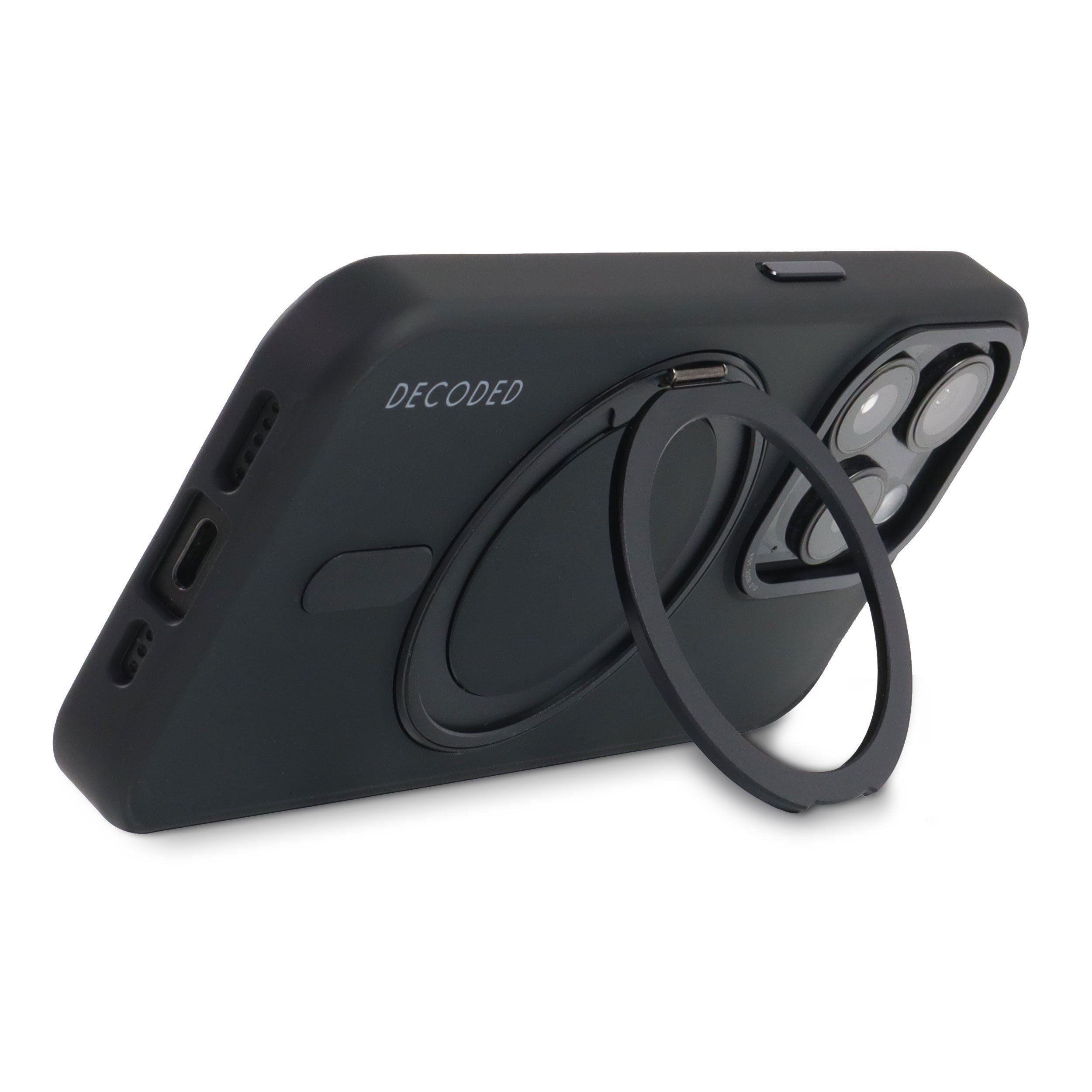 Decoded Recycled Plastic Loop Stand Backcover Ip 15 Plus Black