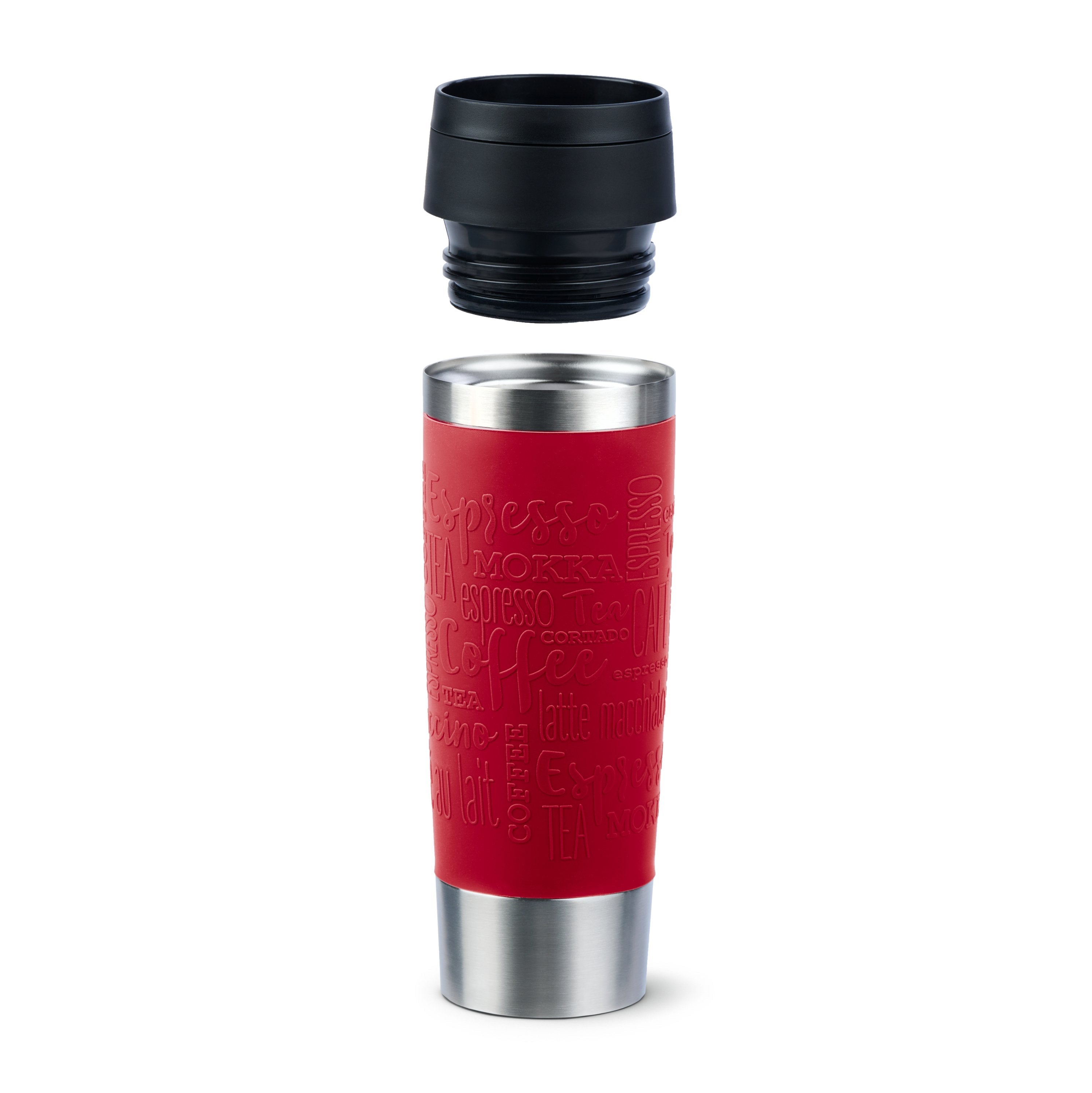 Emsa Travel Mug Taza Térmica Classic Grande Rojo Oscuro/Acero Inoxidable, 0,5 Litros N2022200