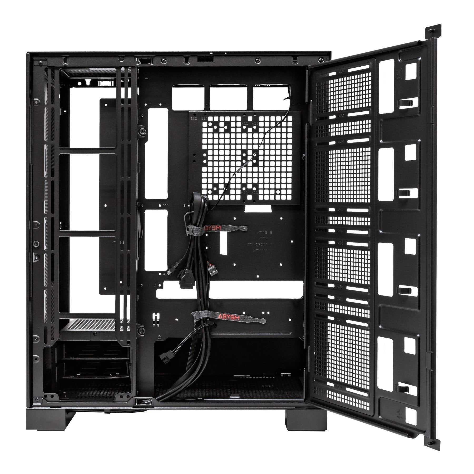 Caja Pc E-Atx Torre Abysm Ai Pro 100 Workstation Negra 9xslots 6xssd 2xhdd 2xusb 3.0 1xusb-C Color Negro