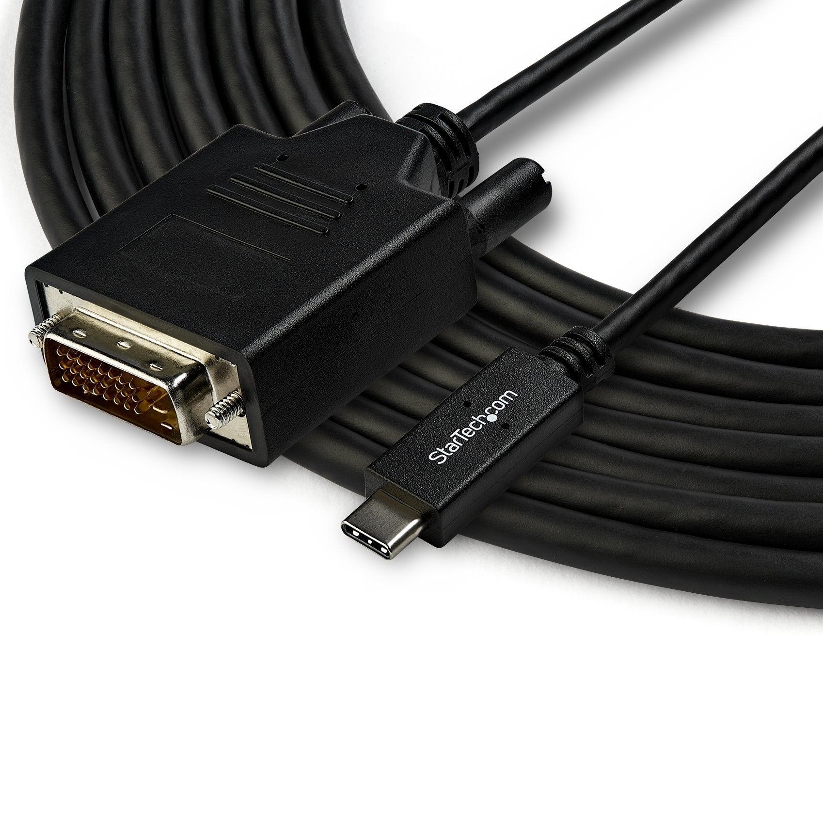 Startech.Com Cable Adaptador De 3m Usb-C A Dvi 1920 X 1200 - Negro - Cable Usb Tipo C A Dvi - Cable Conversor De Vídeo Usbc