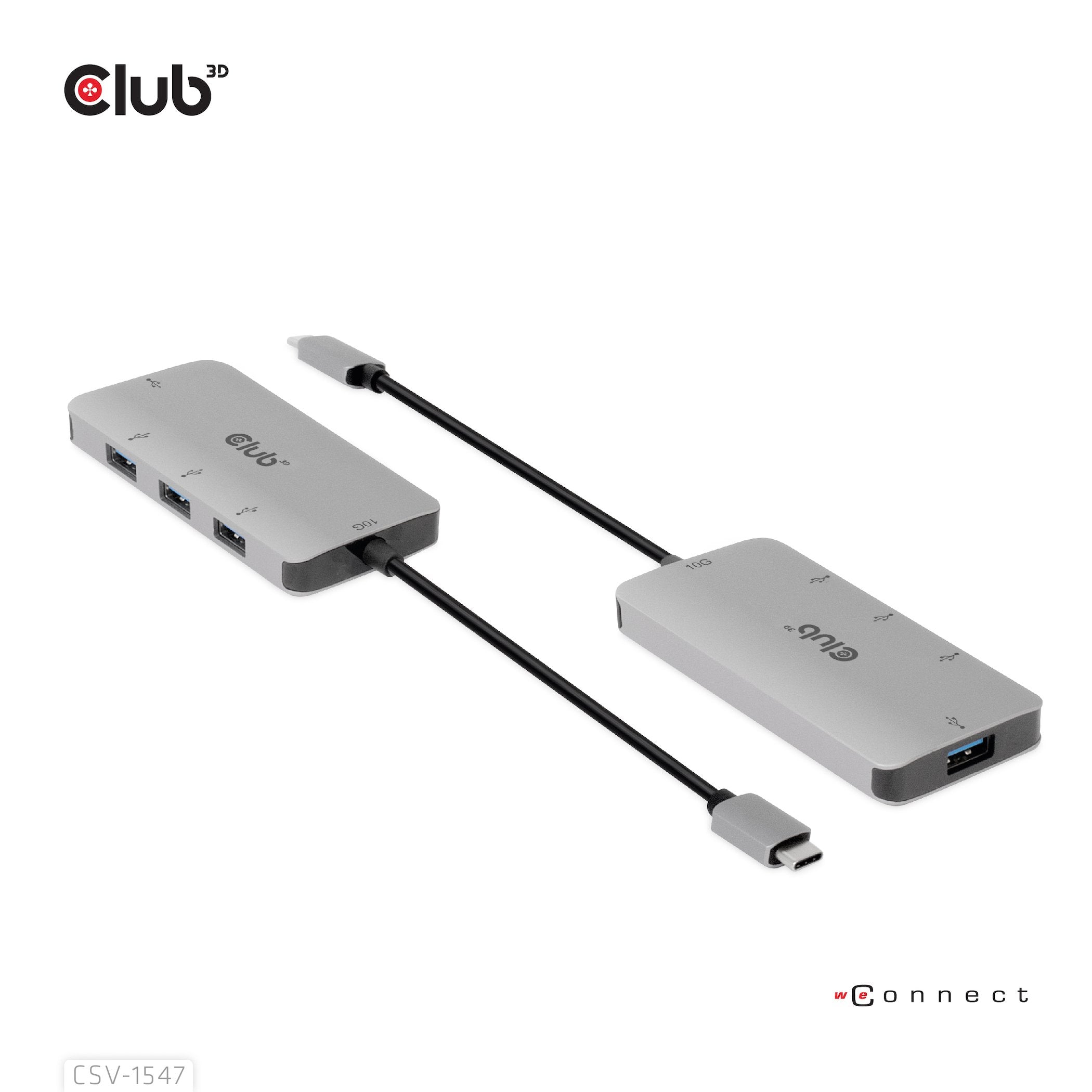 EAN 8719214472375 - CLUB3D CSV-1547 hub de interfaz USB 3.2 Gen 2 (3.1 Gen 2) Type-C 10000 Mbit/s Negro, Plata imagen 3