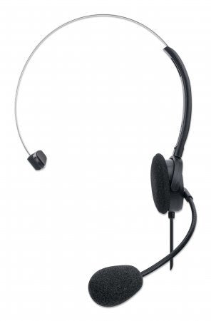 Auriculares Manhattan Usb Mono Over-Ear Usb-A-Mecker Negro