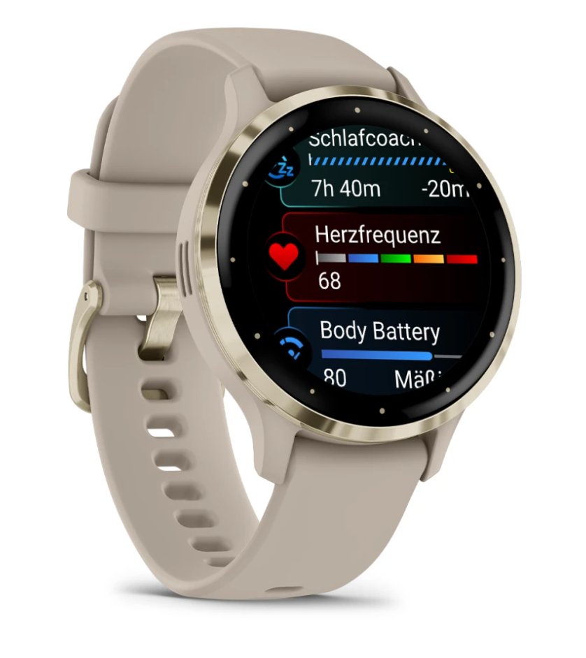 EAN 0753759314798 - Garmin Venu 3S 3,05 cm (1.2") AMOLED 41 mm Digital 390 x 390 Pixeles Pantalla táctil Oro, Gris Wifi GPS ( imagen 3