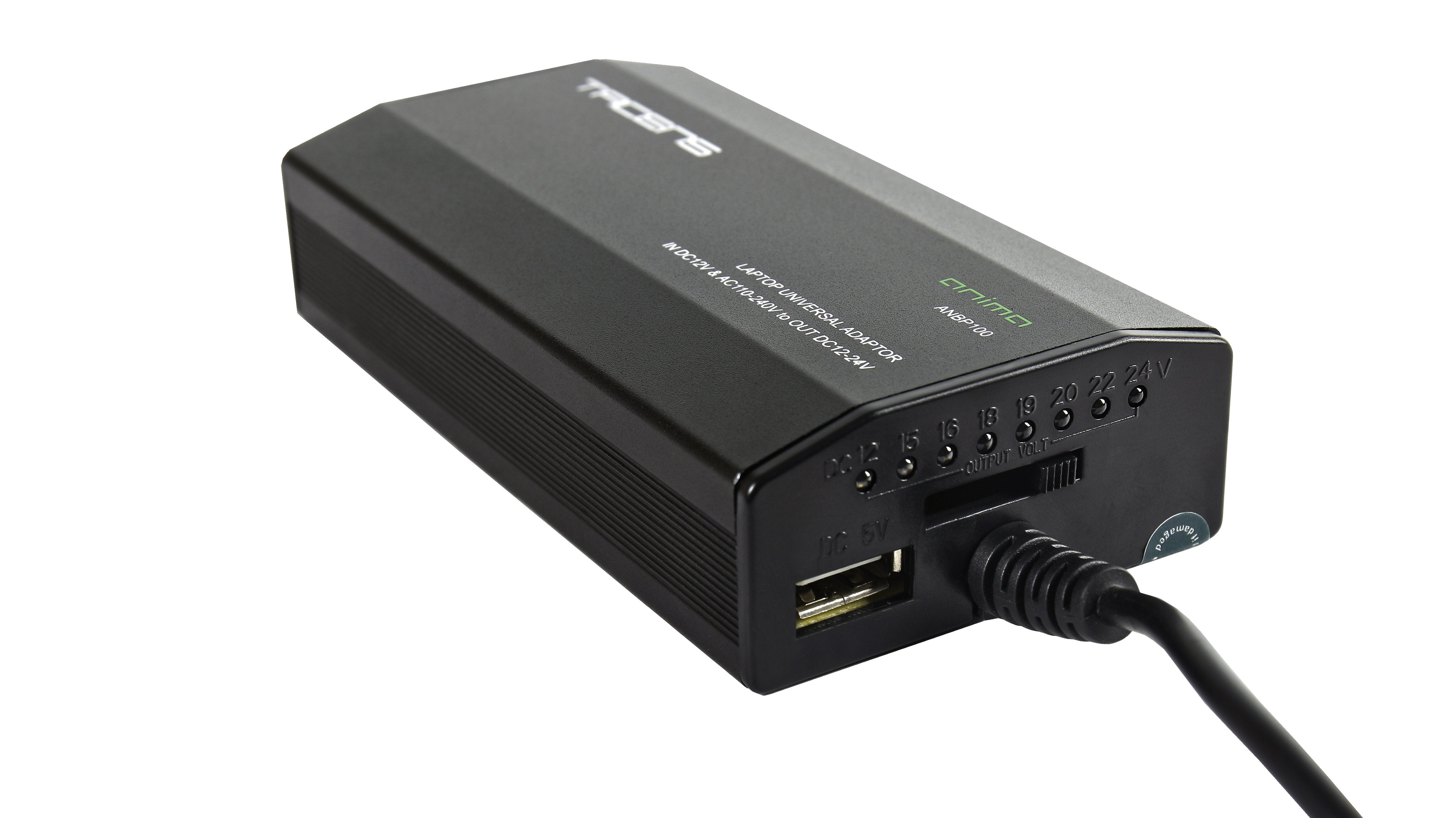 Cargador De Portátil Anima Anbp100 100w Manual 8 Conectores Voltaje 12-24v 1 Usb