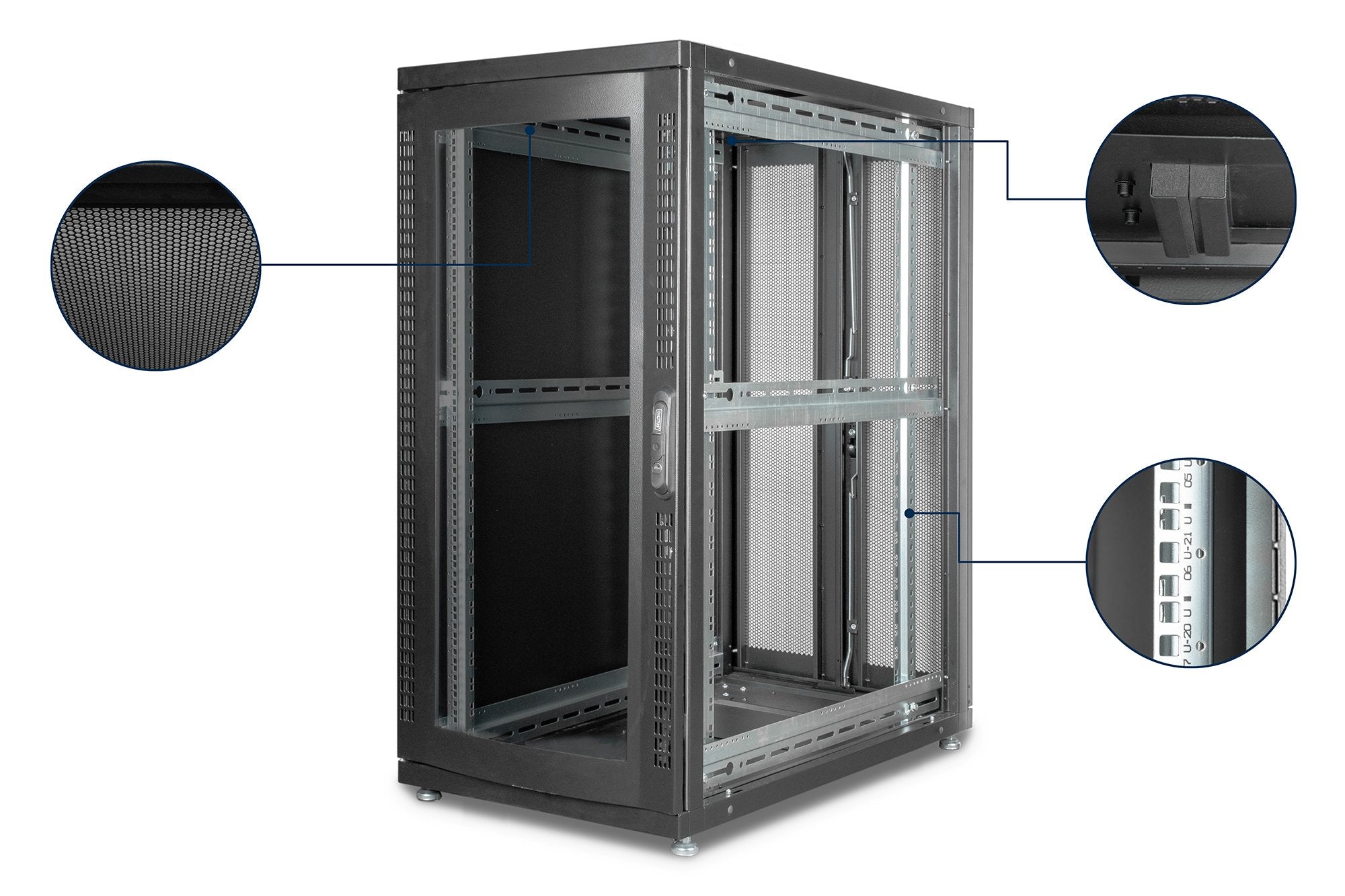 EAN 4016032332497 - Digitus DN-19 SRV-26U-B-G-1 armario rack Rack o bastidor independiente Negro imagen 5