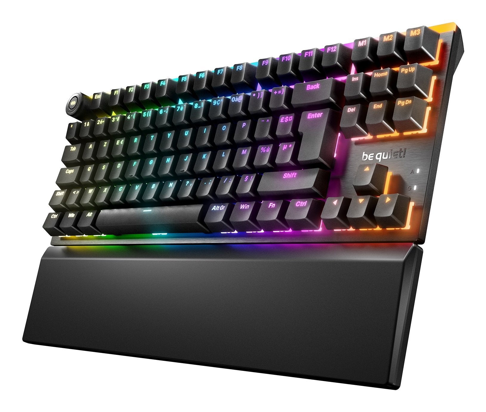 Teclado Gamer Mecánico (Silent Linear) Be Quiet! Light Mount Tkl Rgb (Negro)