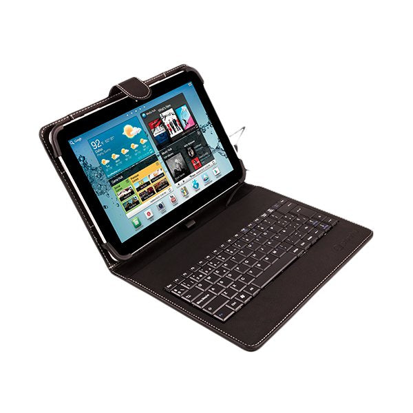 Funda Tablet Universal Silver Ht 9-10.1 Con Teclado (Por Cable) Negro Negro