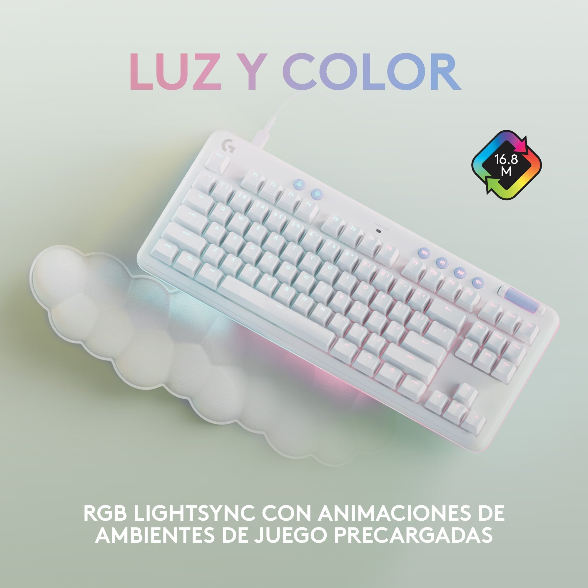 EAN 5099206098572 - Logitech G 920-010414 teclado Juego USB QWERTY Español Blanco imagen 3