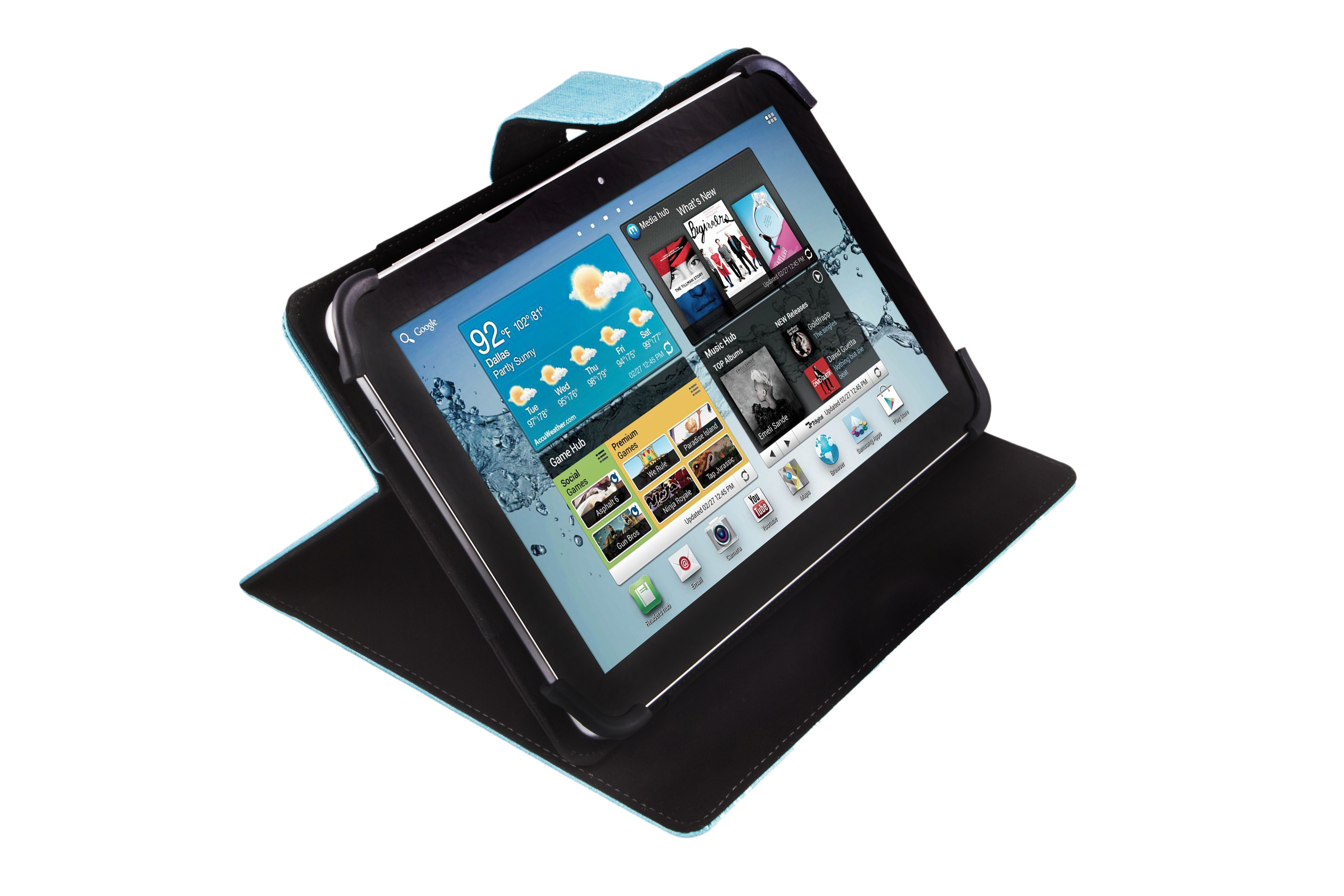 Funda Universal Rotatoria 360º Silver Ht Para Tablet 9-10.1" Azul