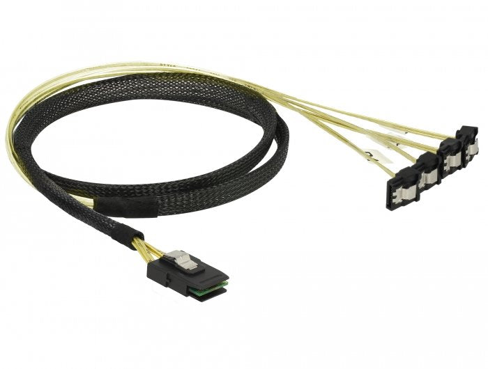 Delock Cable Mini Sas Sff-8087 > 4 X Sata 7 Pin Gewinkelt 1 M