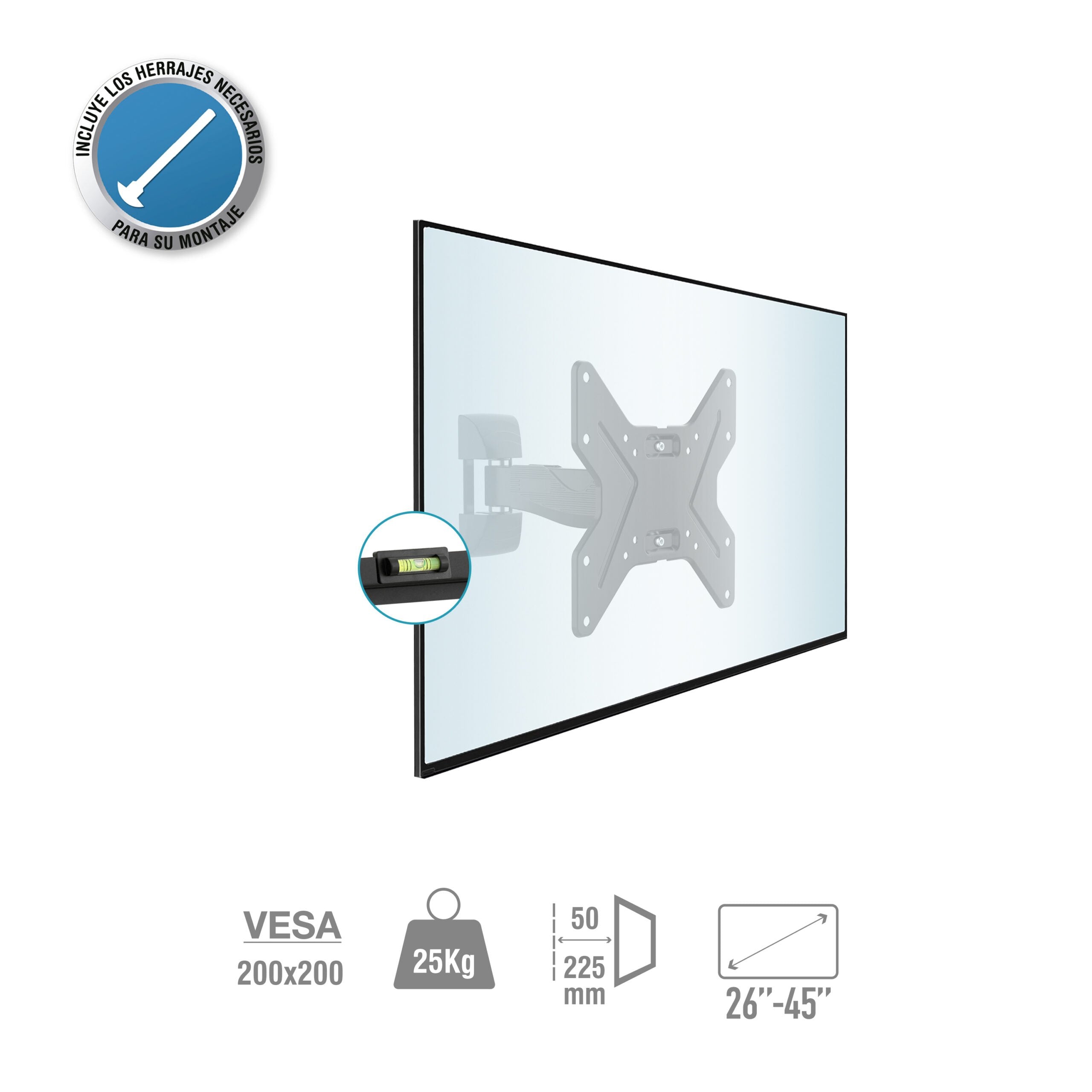 EAN 8436034260813 - TM Electron TMSLC282 soporte para TV 114,3 cm (45") Negro imagen 2