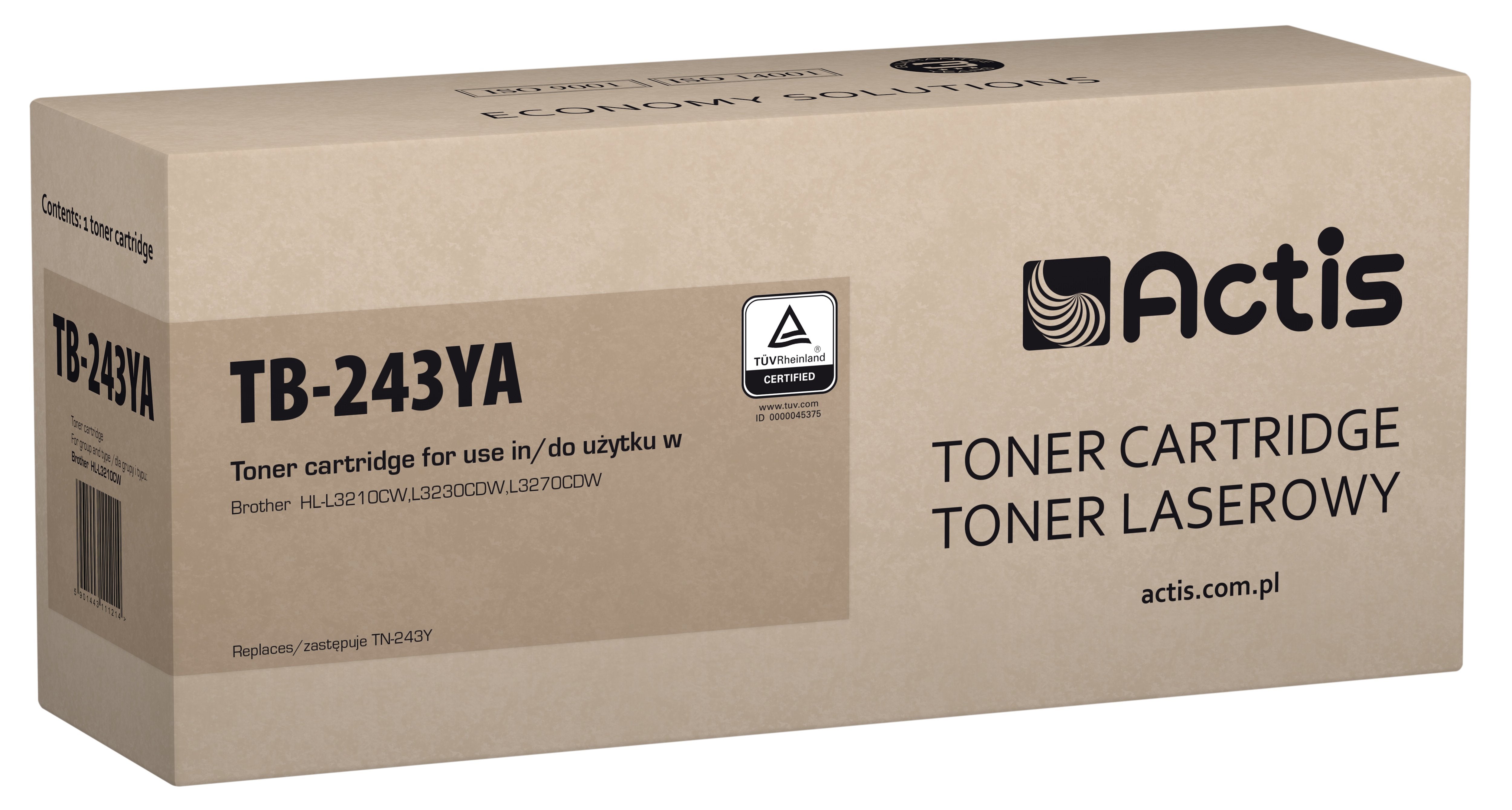 EAN 5901443111214 - Actis TB-243YA cartucho de tóner 1 pieza(s) Compatible imagen 1