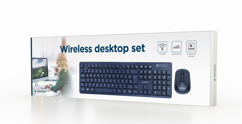 EAN 8716309122382 - Gembird KBS-WCH-03-DE teclado Ratón incluido Universal RF inalámbrico QWERTZ Alemán Negro imagen 2