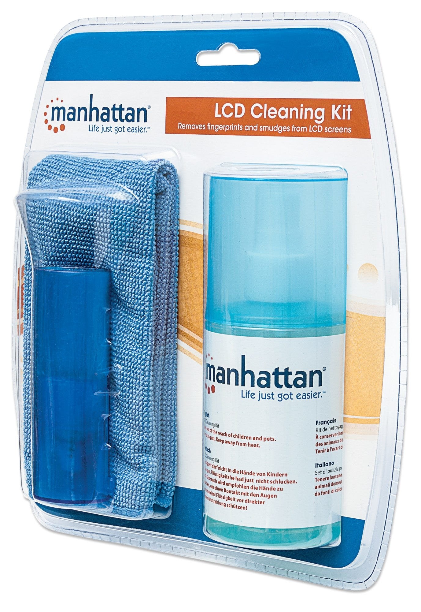 EAN 0766623421027 - Manhattan 421027 kit de limpieza para computadora LCD/TFT/Plasma Líquido y paños secos/húmedos para limpi imagen 3